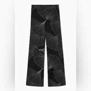 COS Black and White Patterned Pants
